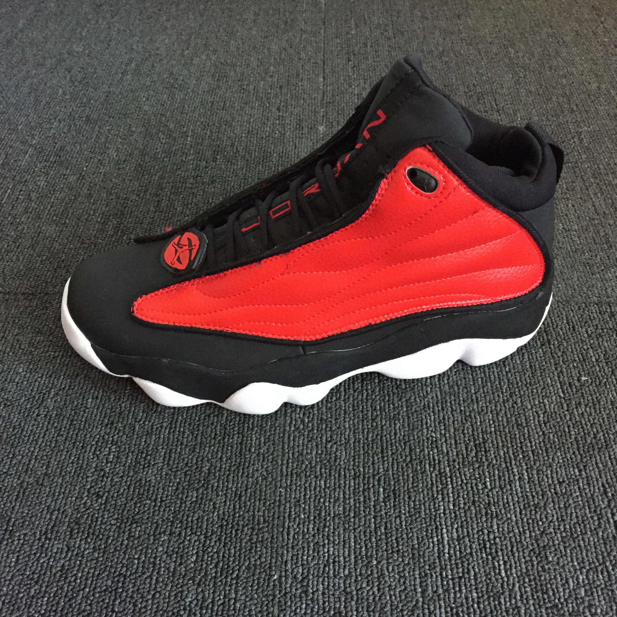 Air Jordan Pro Strong Red Black Shoes - Click Image to Close